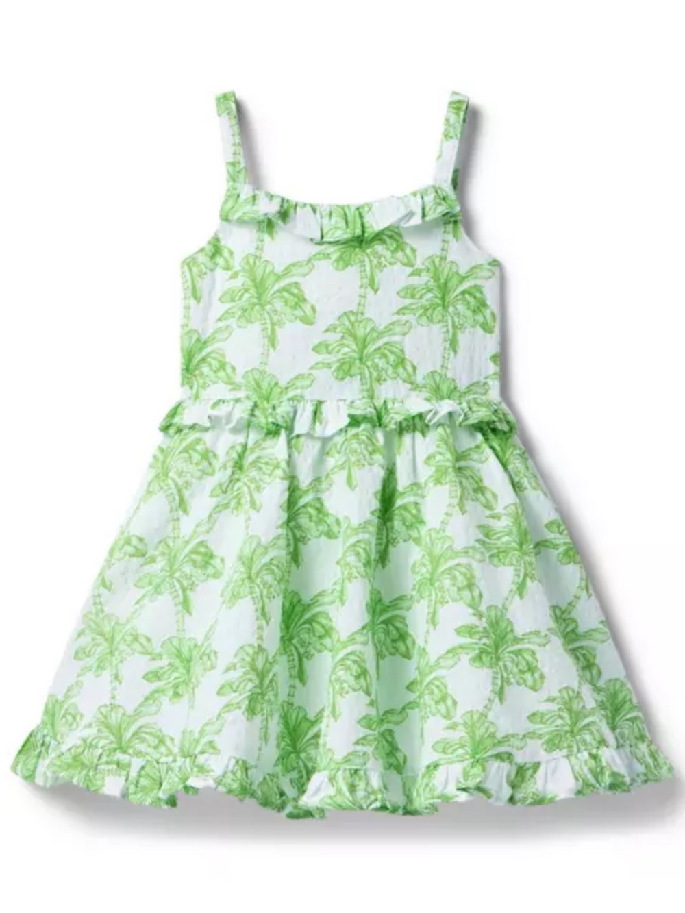 Janie and Jack Palm Tree Ruffle Dress NWT